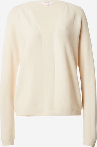 s.Oliver Knit Cardigan in Beige: front