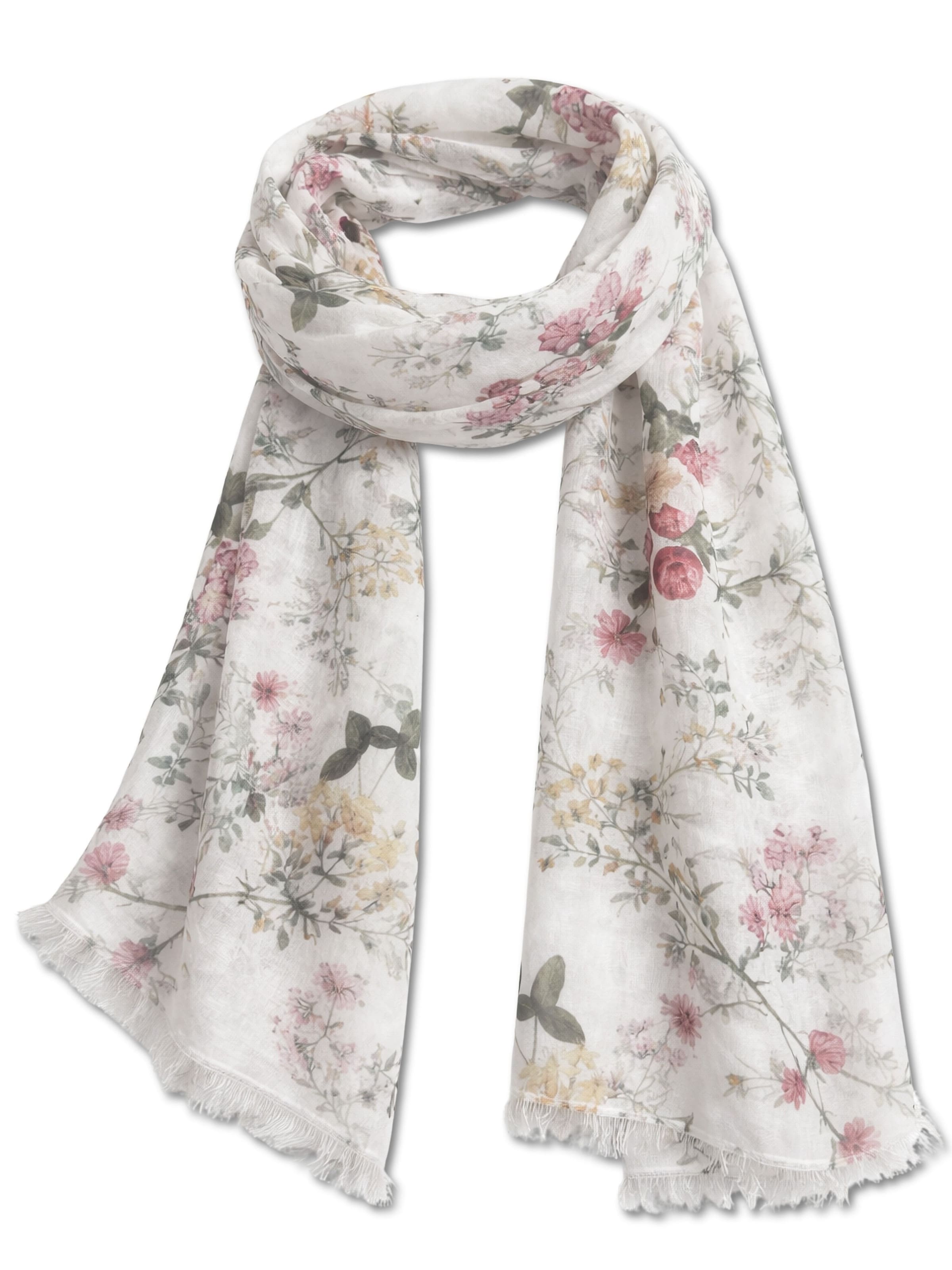 COLLEZIONE ALESSANDRO Scarf 'Flora' in White