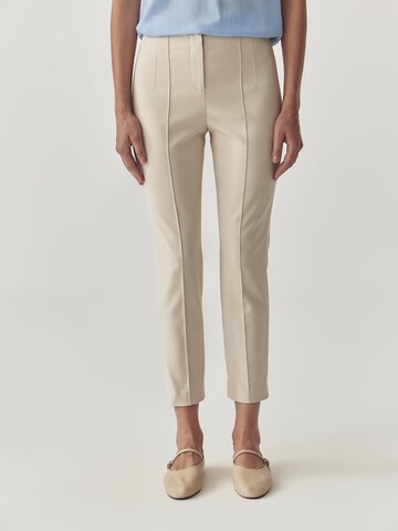 TATUUM Regular Trousers with creases ' MIWO' in Beige: front