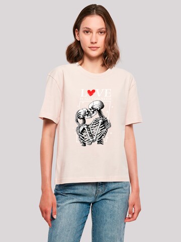 T-shirt 'Love is all you need' F4NT4STIC en rose : devant