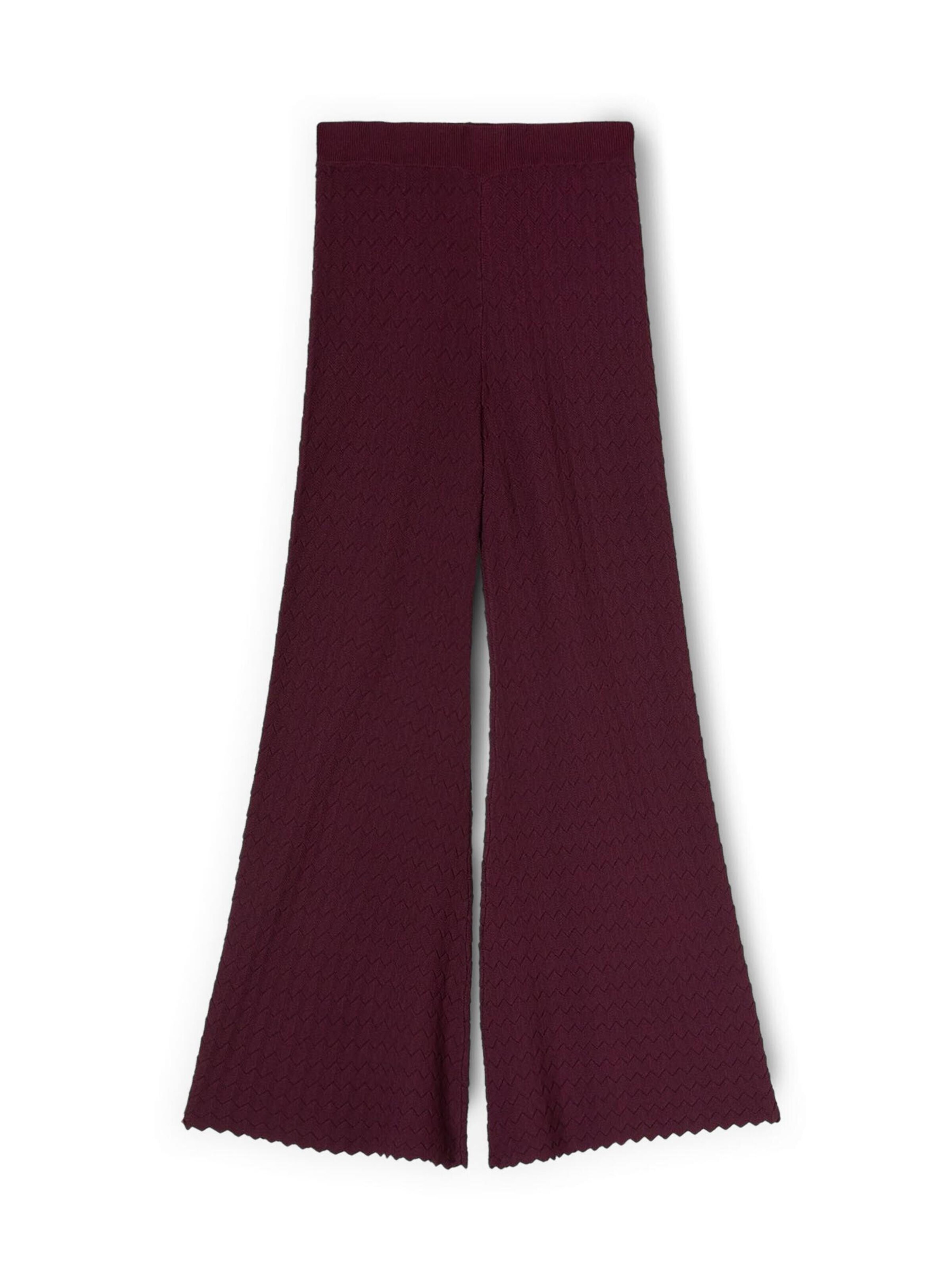 MOTIVI Flared Broek in Rood: voorkant