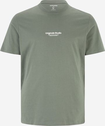 Jack & Jones Plus T-shirt 'Vesterbro' i grön: framsida