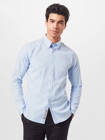 La Martina Slim fit Button Up Shirt in Blue: front