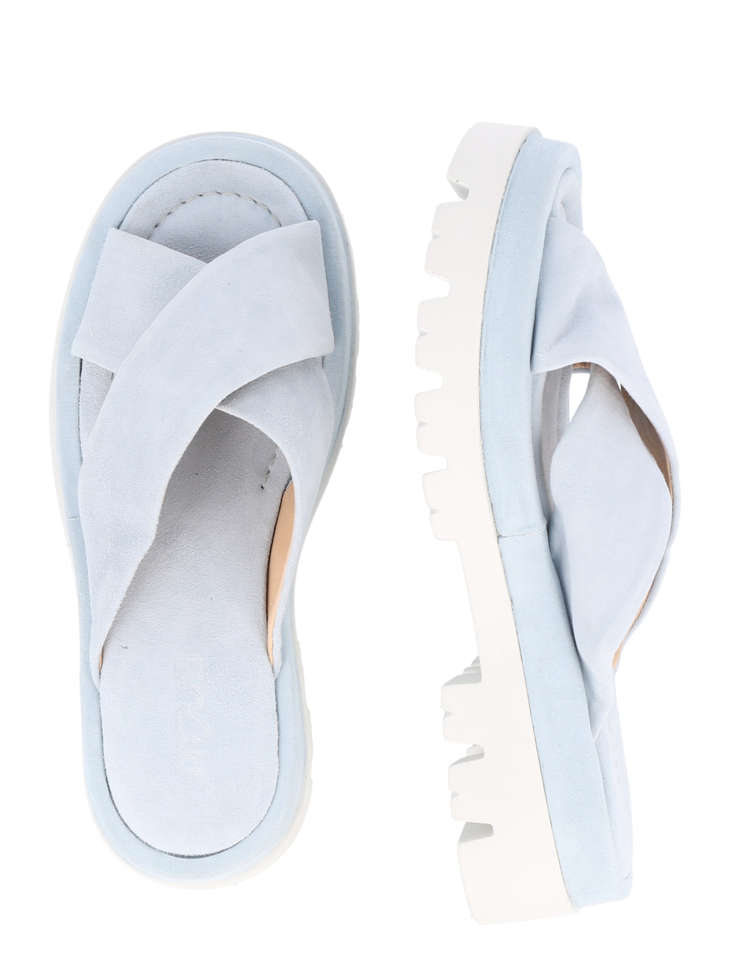 Frauen Sandalen MJUS Pantolette 'Jupiter' in Rauchblau - US60595 Frauen Sandalen MJUS Pantolette 'Jupiter' in Rauchblau - US60595