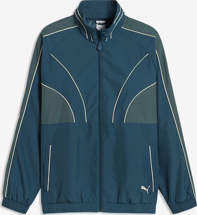 PUMA Sportjacke 'T7' in S in petrol / smaragd, Produktansicht