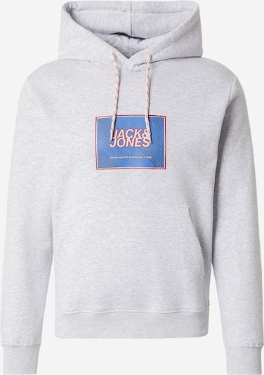 JACK & JONES Collegepaita 'JJRAIN' värissä laivastonsininen / karpalo / valkoinen / meleerattu valkoinen, Tuotenäkymä