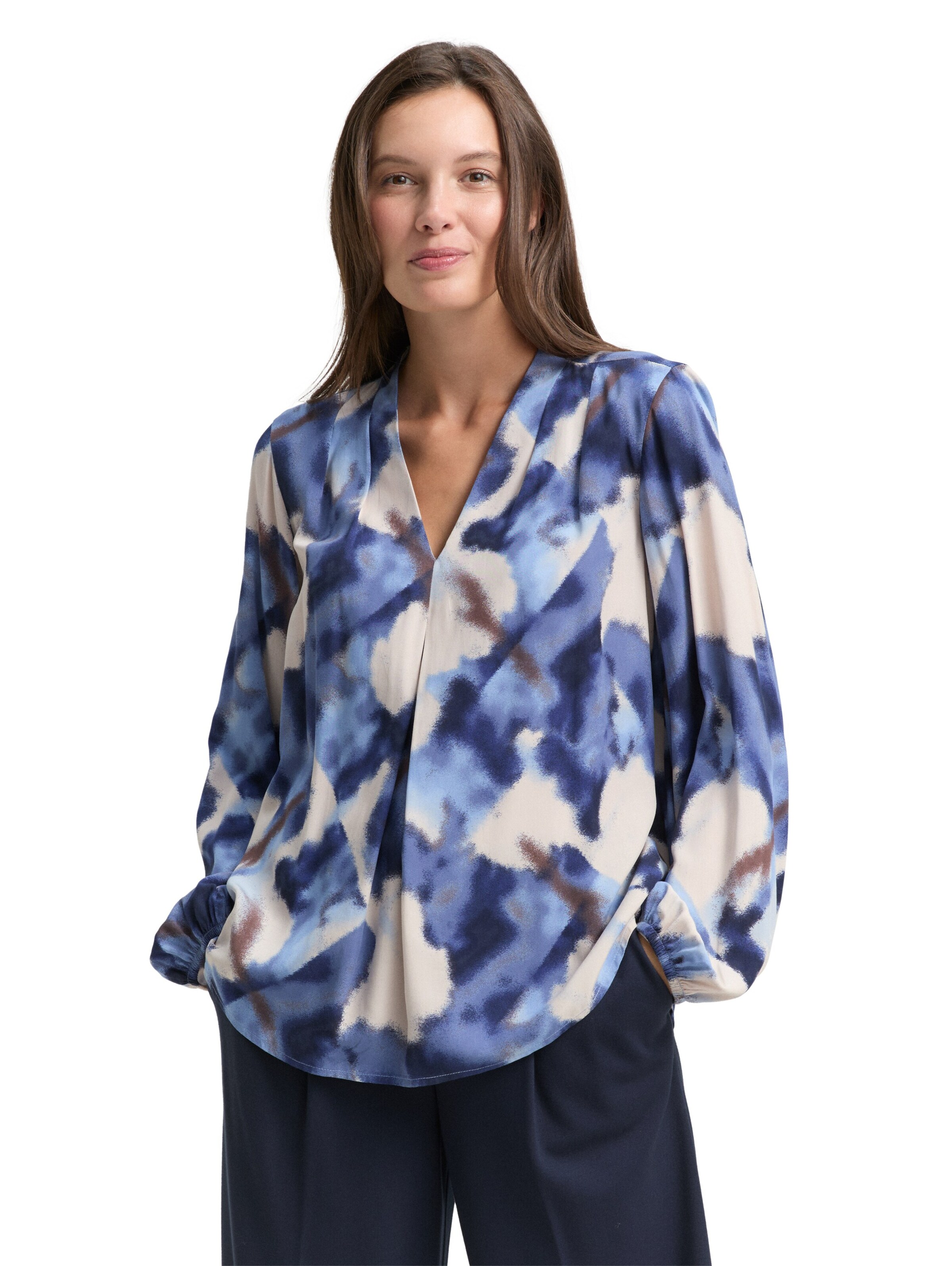 TOM TAILOR Blouse in Blue: front