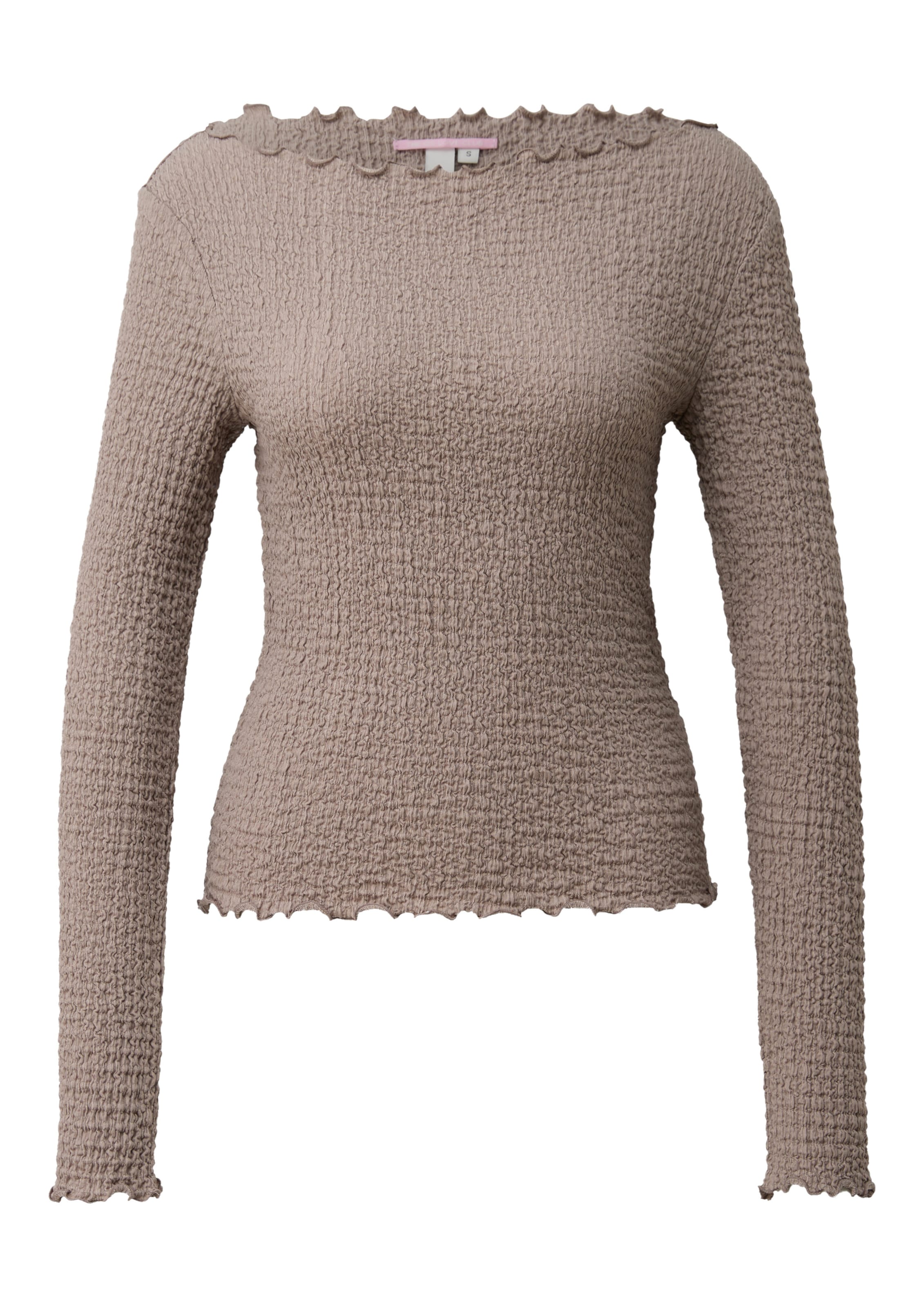 T-shirt QS en marron : devant