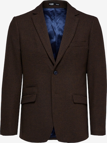 SELECTED HOMME Slim fit Suit Jacket 'DALLAS' in Brown: front