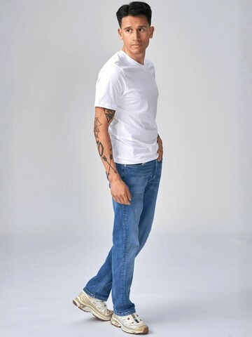 TEESHOPPEN Regular Fit T-shirt ' Basic V ' in Weiß