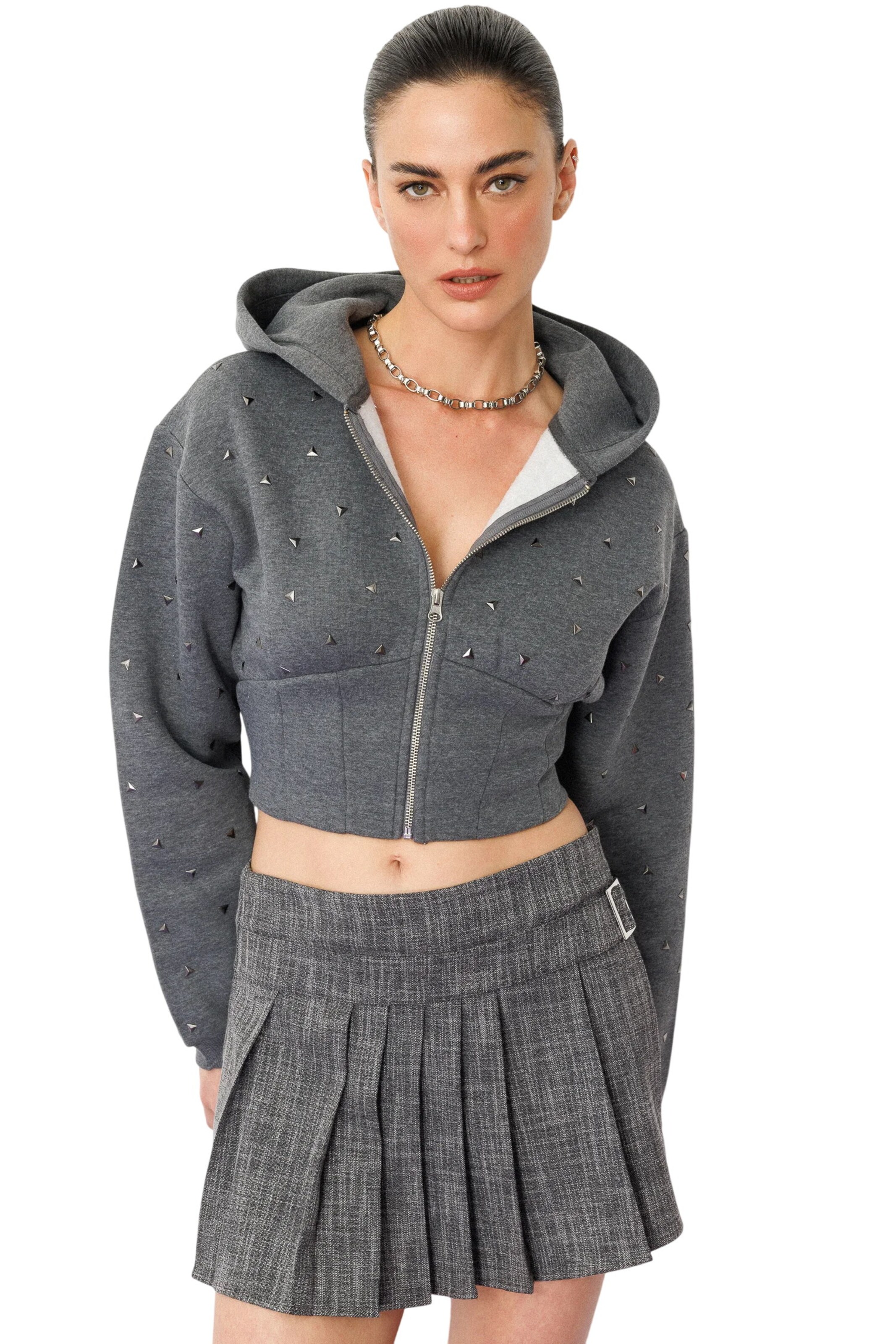 Jupe No Matter What en gris : devant