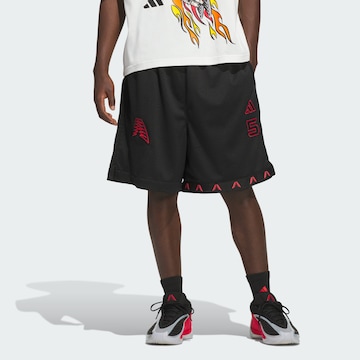 ADIDAS PERFORMANCE Baggy Sportbroek 'Anthony Edwards Foundation' in Zwart: voorkant