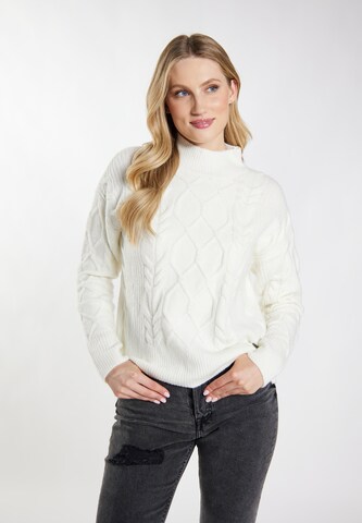 DreiMaster Vintage Sweater 'Incus' in White: front