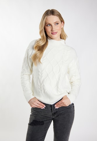 DreiMaster Vintage Пуловер 'Incus' в бяло: отпред