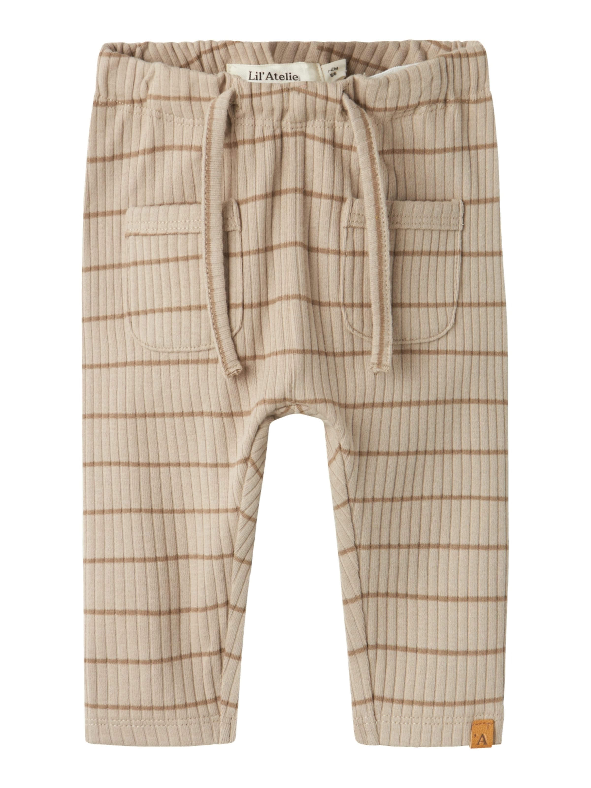 Lil'Atelier Slim fit Pants 'KAIL' in Beige: front