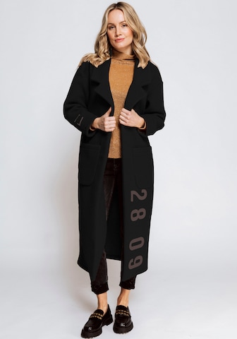 Zhrill Between-Seasons Coat in Black: front