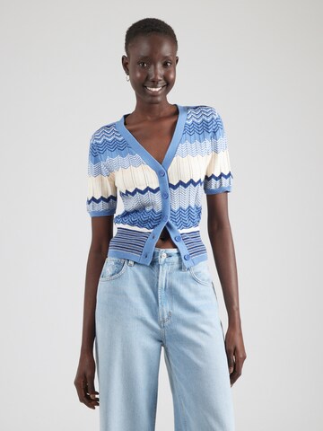 VILA Gebreid vest 'VICILLE' in Blauw: voorkant