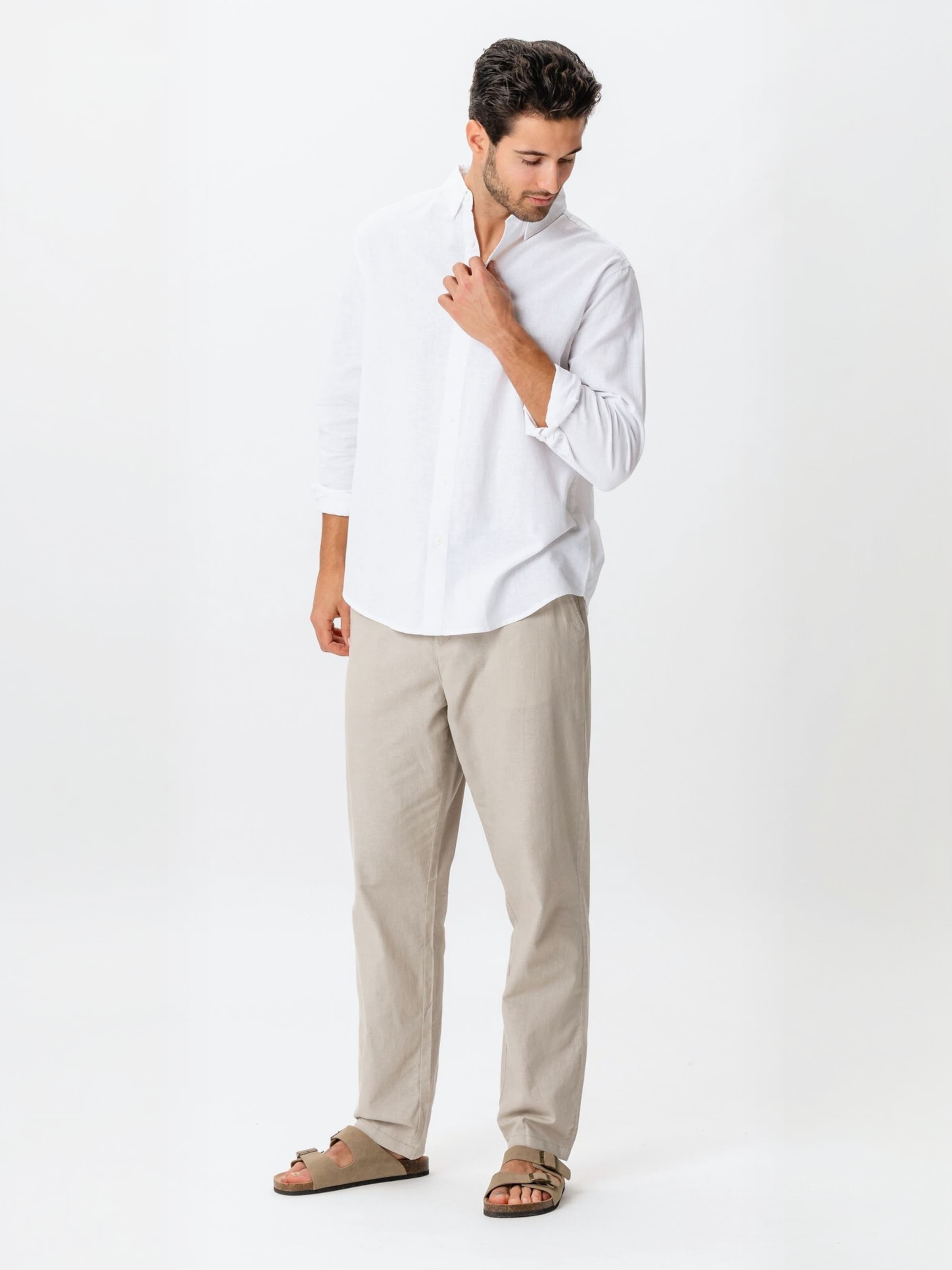 regular Pantaloni ' Cotton ' di TEESHOPPEN in beige