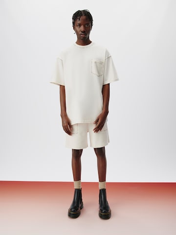 ABOUT YOU x Kingsley Coman Loose fit Pants 'Nathan' in White