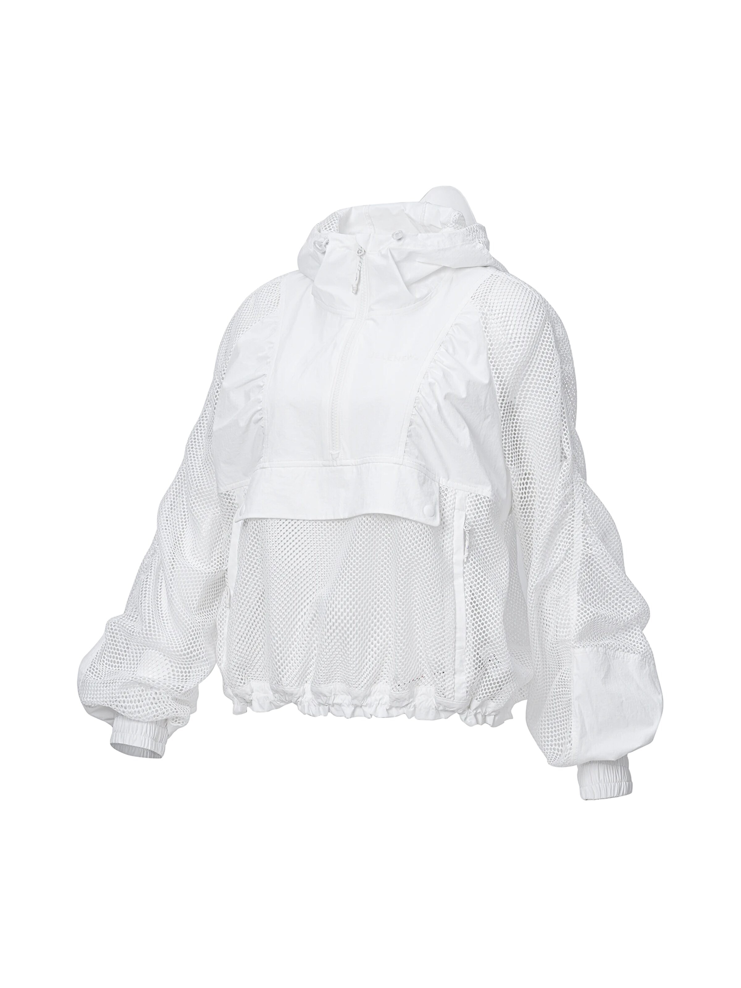 Giacca di mezza stagione 'Active Hooded Half-Zip Jacket' di Jelenew in bianco