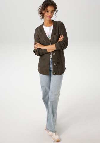 Aniston CASUAL Strickjacke in Grün