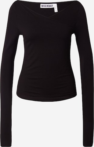 WEEKDAYMajica - crna boja: prednji dio