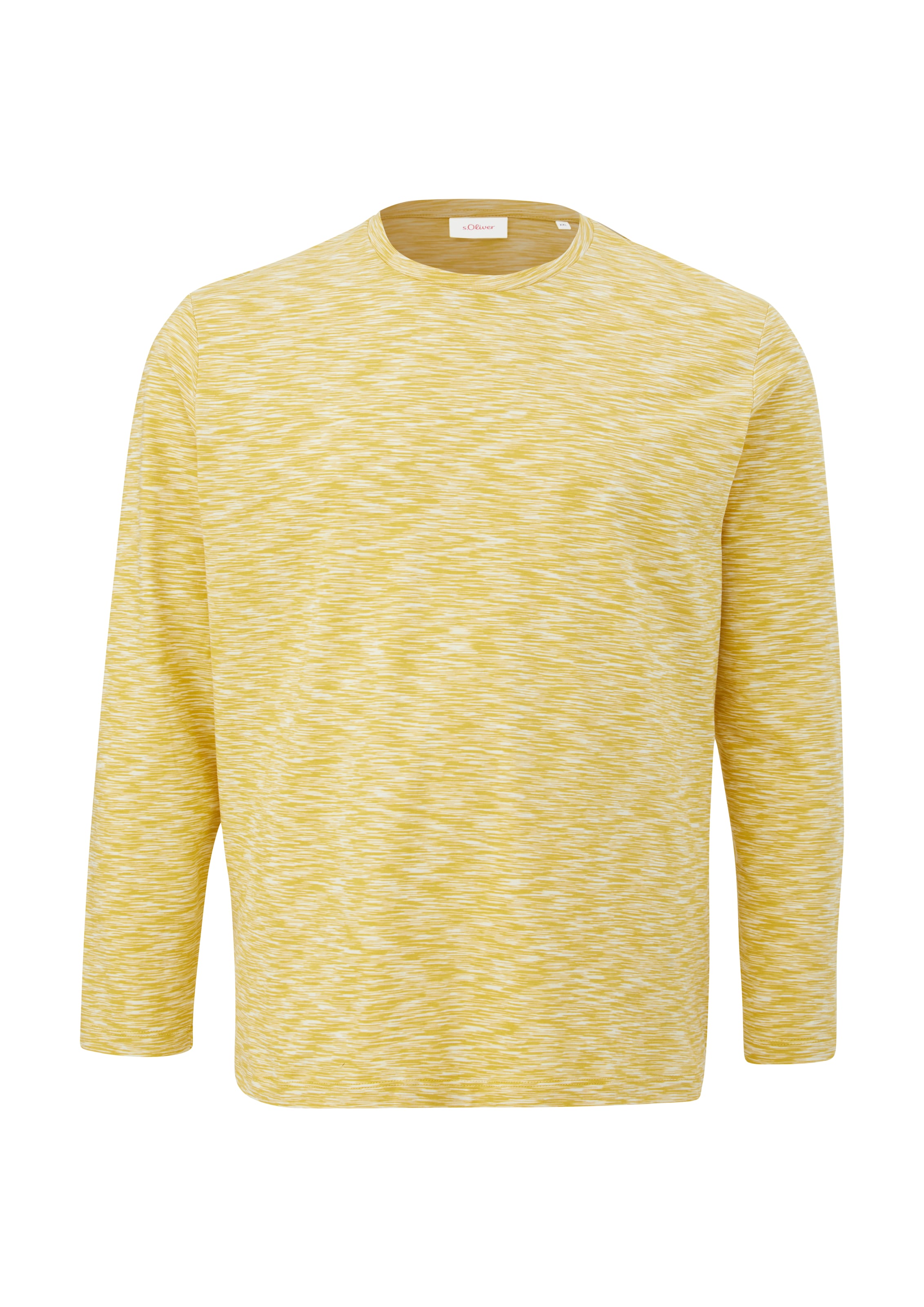 s.Oliver Men Big Sizes Shirt in Yellow: front