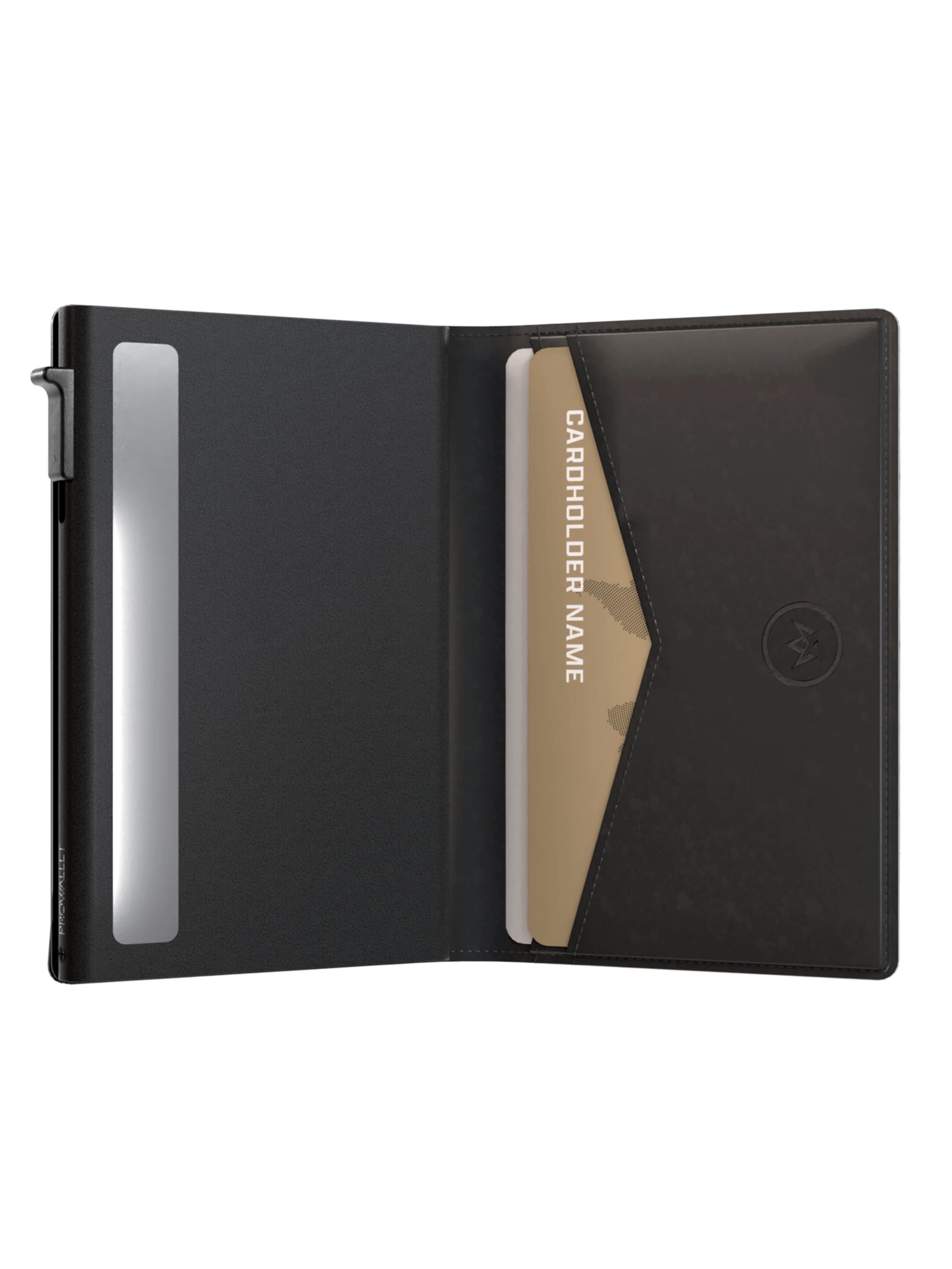 Porte-monnaies 'Pasjeshouder Slim Woven' Prowallet en noir