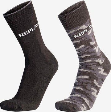 REPLAY Socks in Brown: front