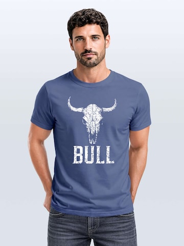Neverless Shirt 'Bull'‌ in Blau