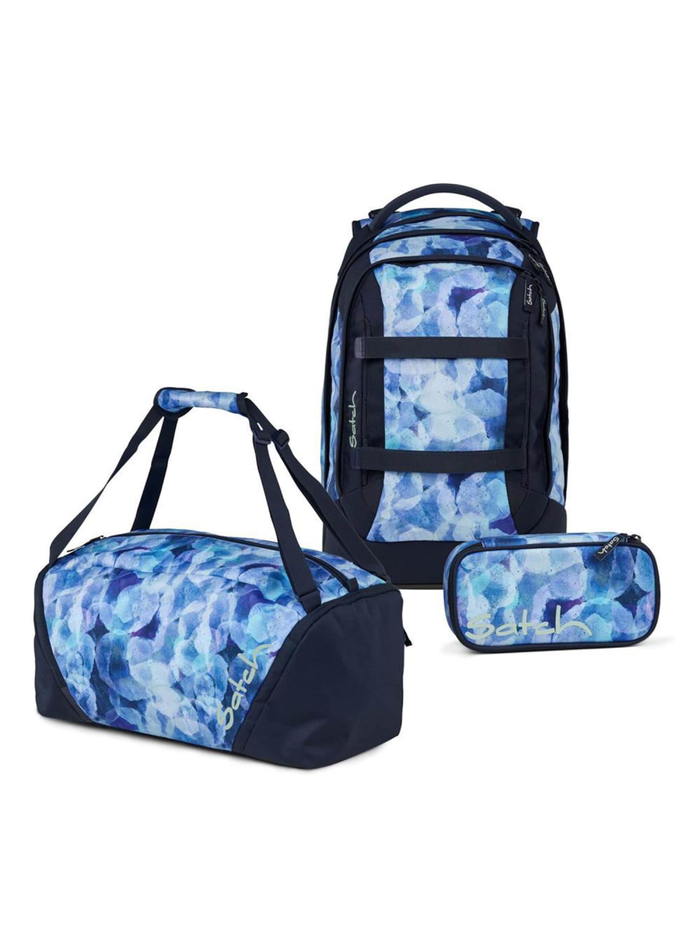 Satch Backpack 'Pack Schulrucksack Set 3tlg' in Blue: front