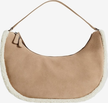 Sac bandoulière MANGO en beige : devant