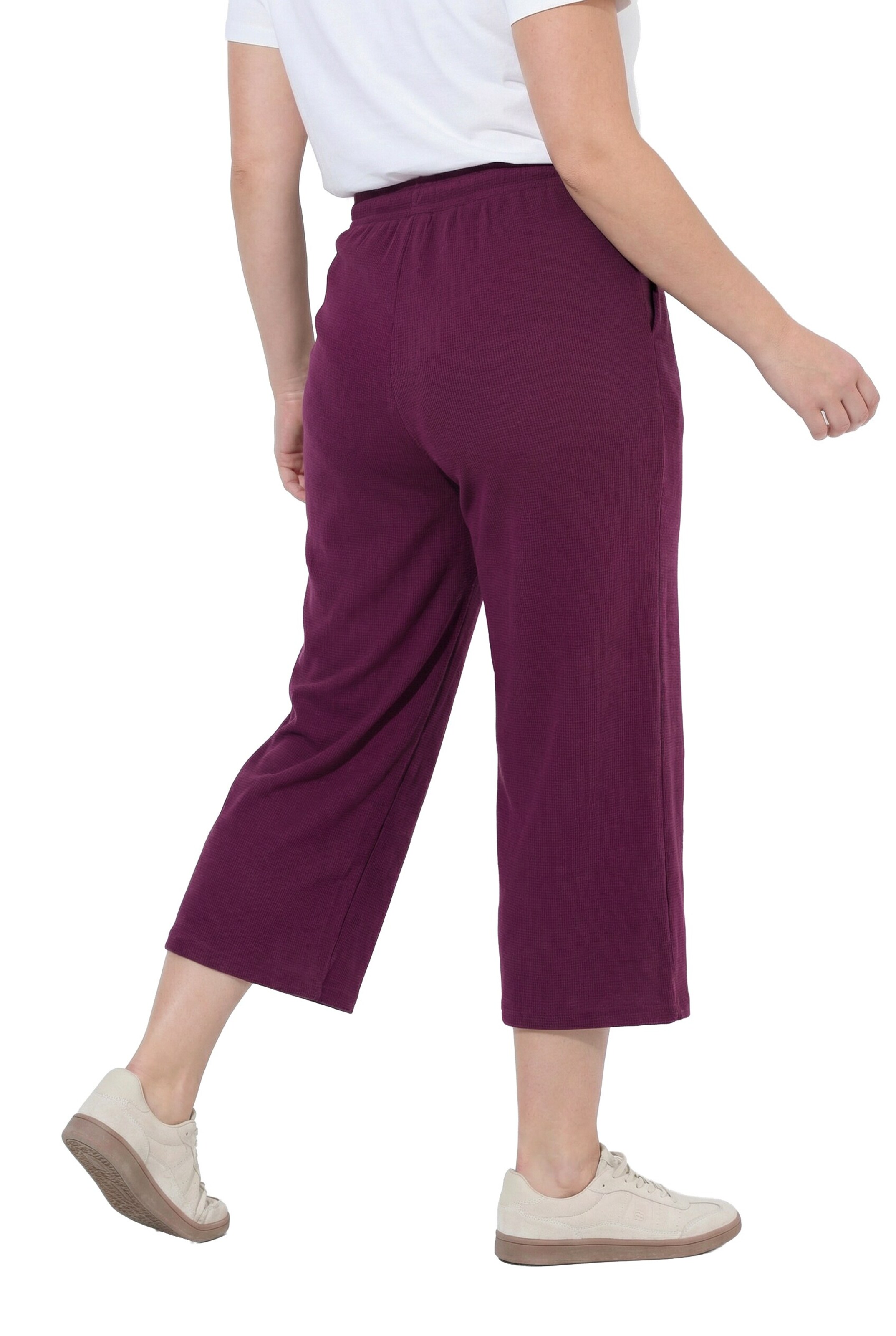 Ulla Popken Wide Leg Hose in Rot