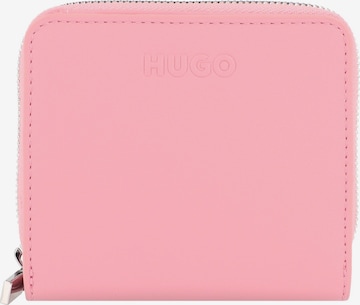 HUGO Red Wallet in Pink: front