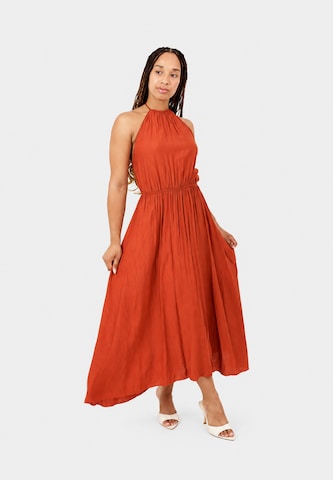 Elara Dress in Orange