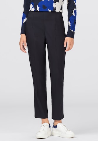 HALLHUBER Pleat-Front Pants in Blue: front
