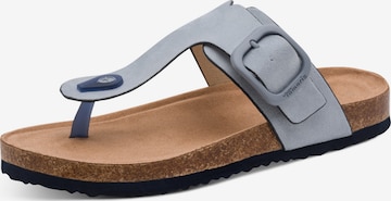 Tongs Tamaris en bleu : devant