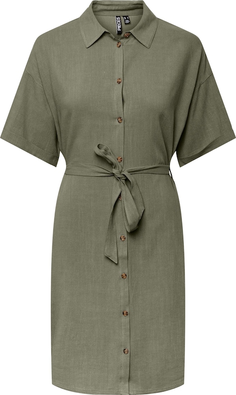 PIECES Kleid 'VINSTY' in Khaki PIECES Kleid 'VINSTY' in Khaki