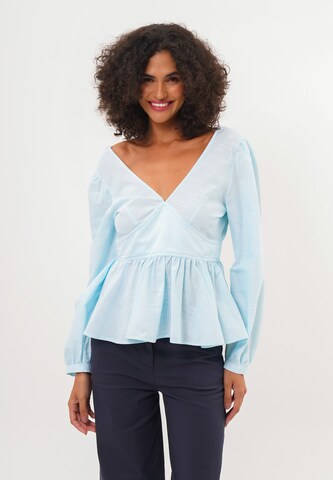 FRESHLIONS Blouse 'Brielle' in Blue: front