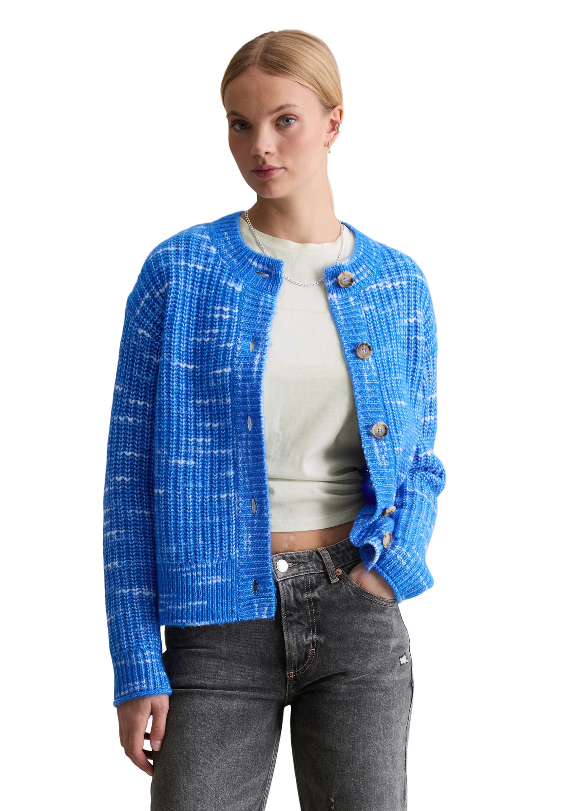 Marc O'Polo DENIM Strickjacke in Blau: Vorderseite