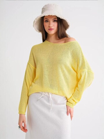 Pullover di MixRay in giallo: frontale