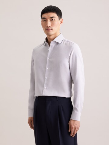 Coupe slim Chemise business 'Schwarze Rose' SEIDENSTICKER en beige