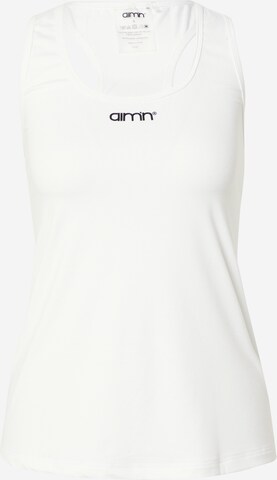 aim'n - Top deportivo en blanco: frente