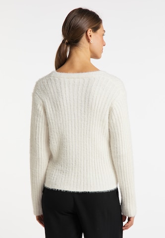 usha WHITE LABEL Knit Cardigan in White