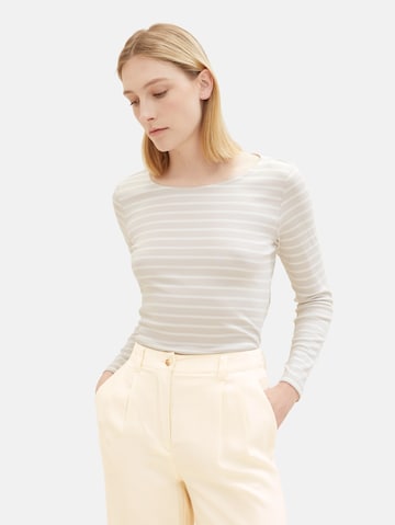 T-shirt TOM TAILOR en beige : devant