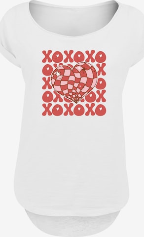 F4NT4STIC Shirt 'XOXO Herz Love' in Wit: voorkant