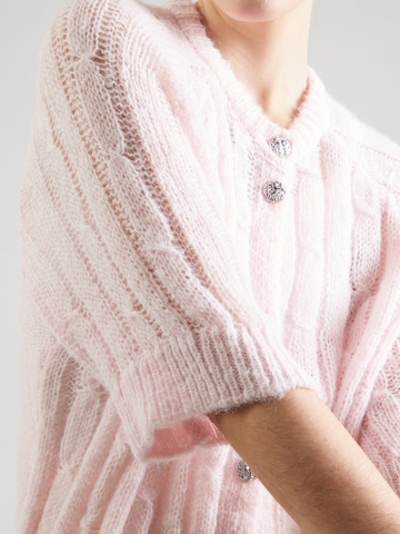 VILA Knit Cardigan 'VICHOCA' in Pink