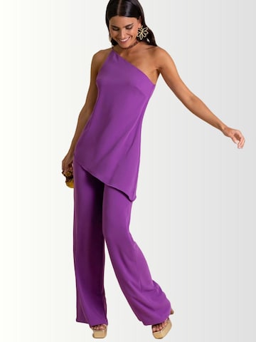 Wide Leg Pantalon THE-ARE en violet