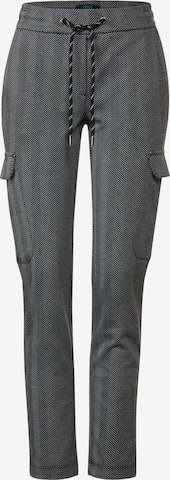 CECIL Tapered Pants 'Tracey Dessin' in Grey: front