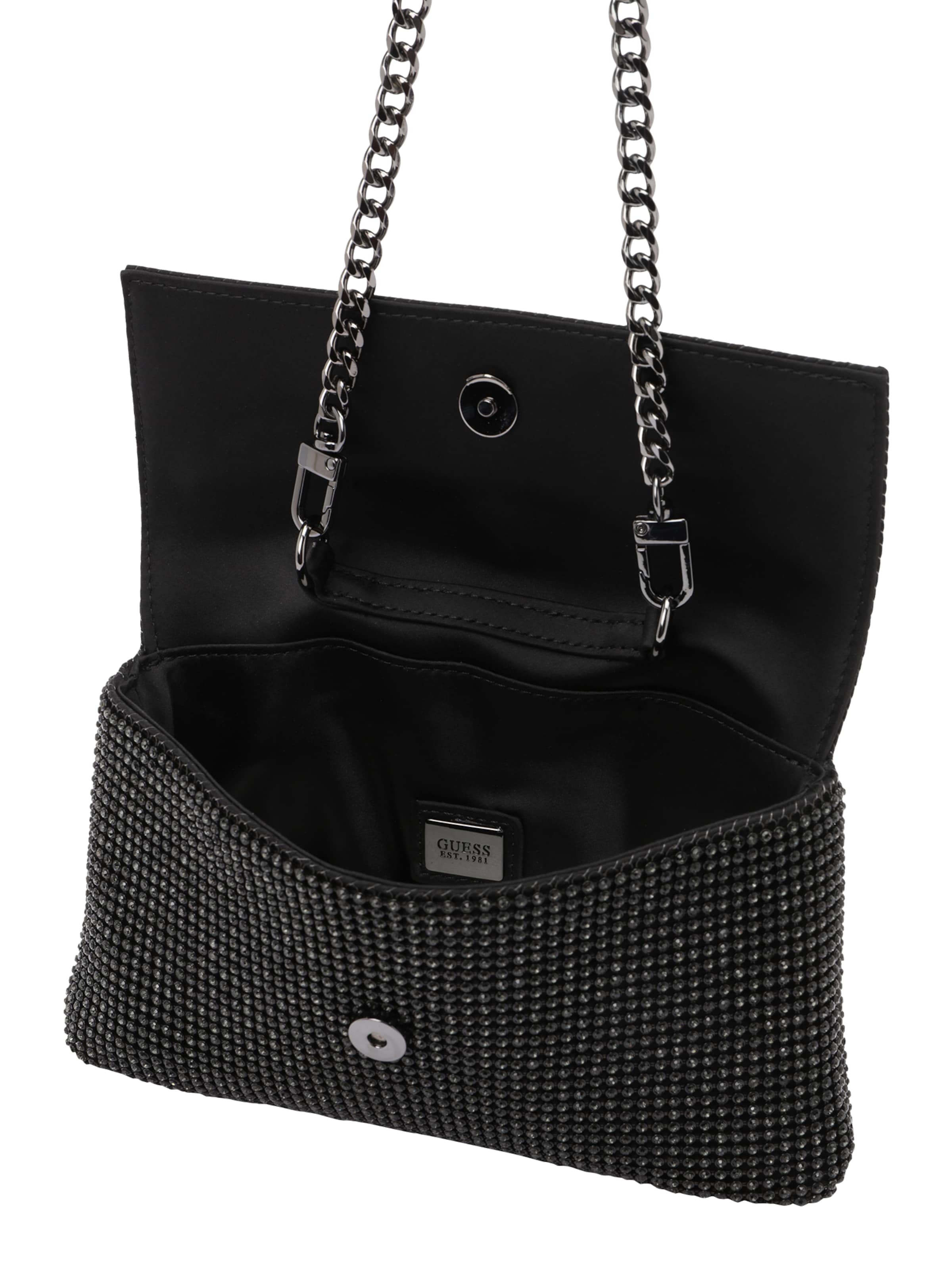 GUESS Clutch 'ZALINA FLAP CLUTCH' in Black